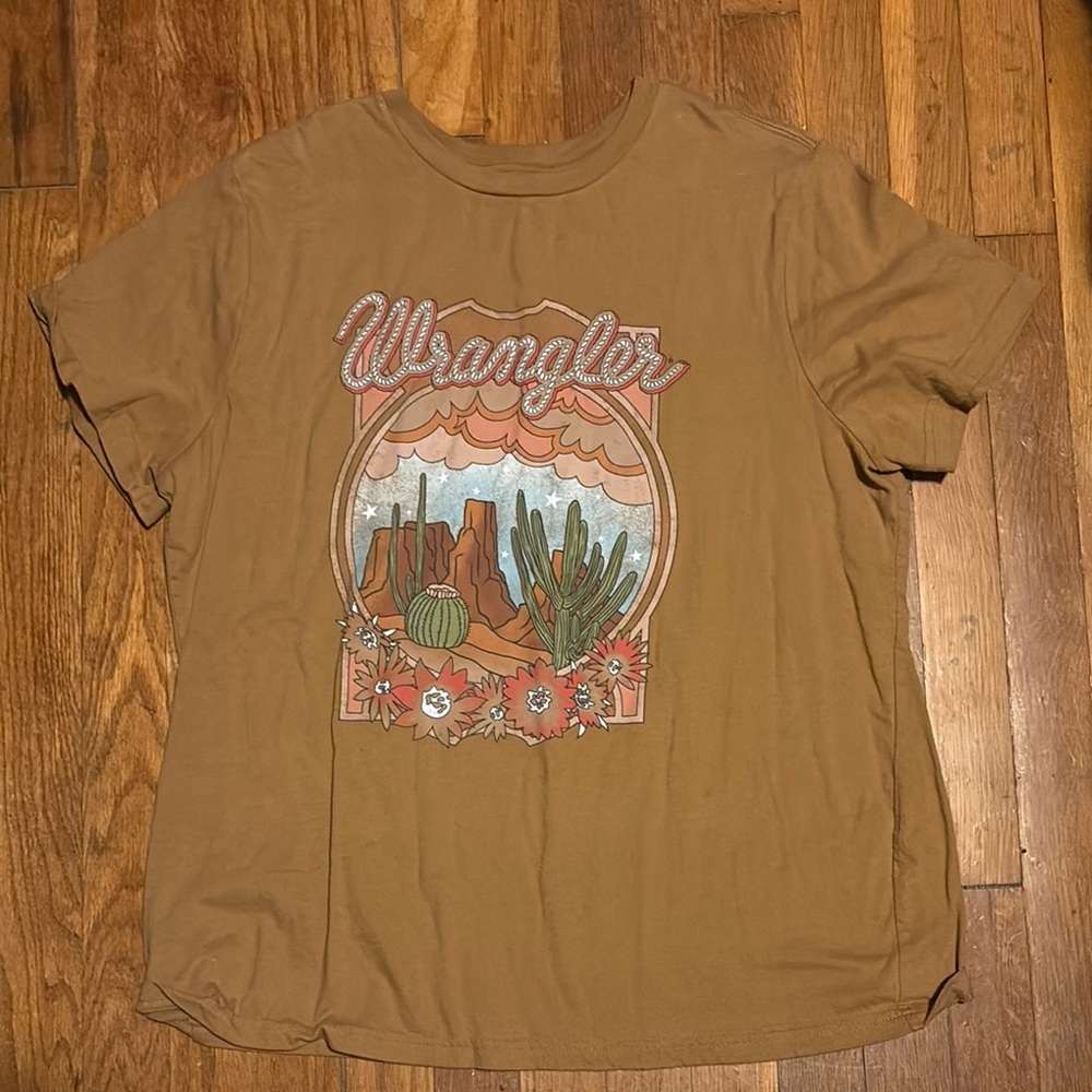 Wrangler Tan Desert Scene T-Shirt